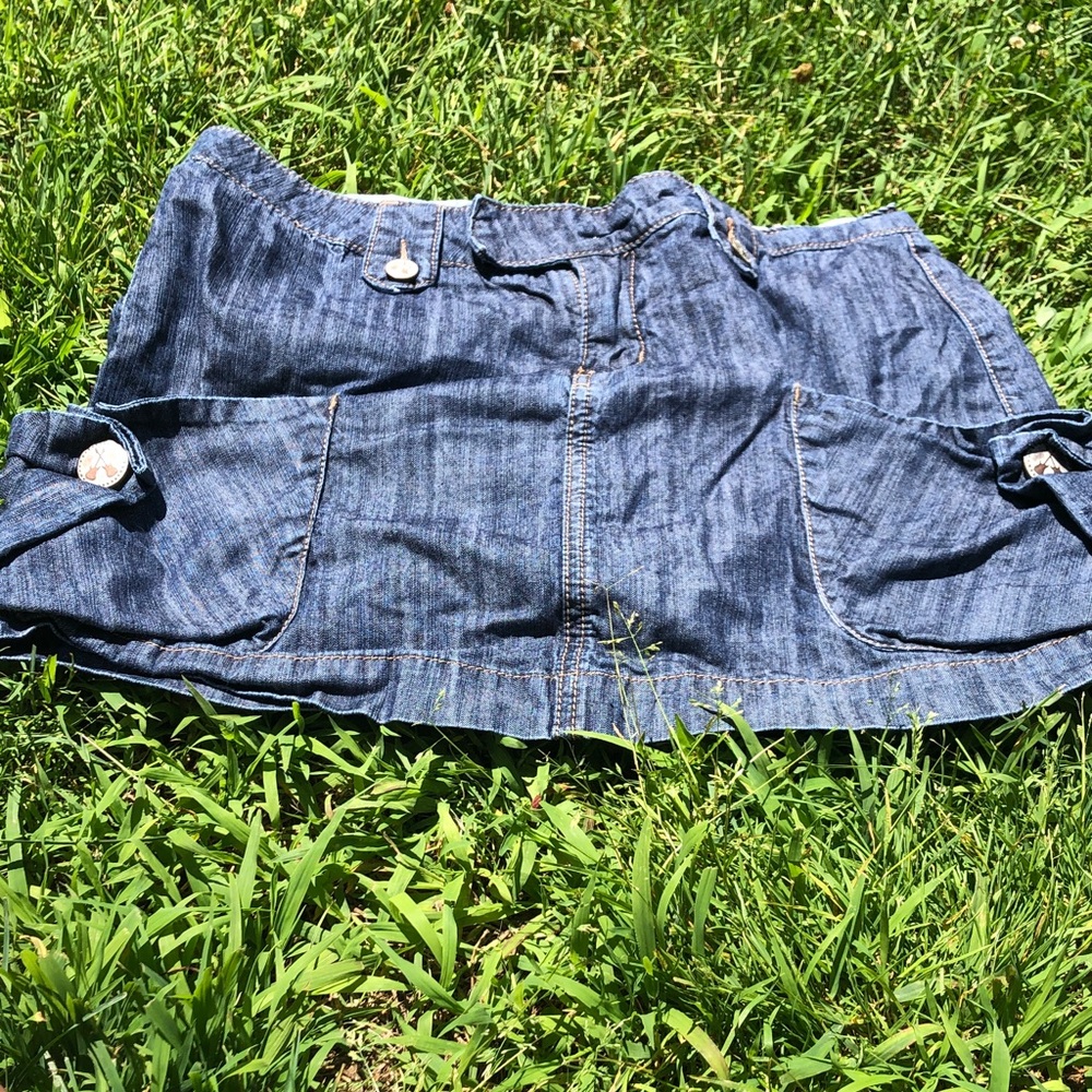 BCBGirls Denim Blue Cargo Pocket Skirt